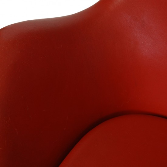 Arne Jacobsen Vintage Ægget stol i rødt læder