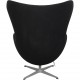 Arne Jacobsen Ægget stol i sort stof