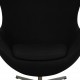 Arne Jacobsen Ægget stol i sort stof