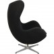 Arne Jacobsen Ægget stol i sort stof