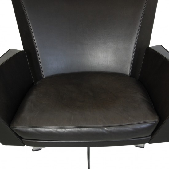 Arne Jacobsen Oksen med skammel i sort grace læder
