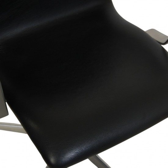 Arne Jacobsen Oxford stol i sort Aura læder 1999