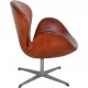 Arne Jacobsen Svane stol i patineret cognac læder