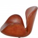 Arne Jacobsen Svane stol i patineret cognac læder
