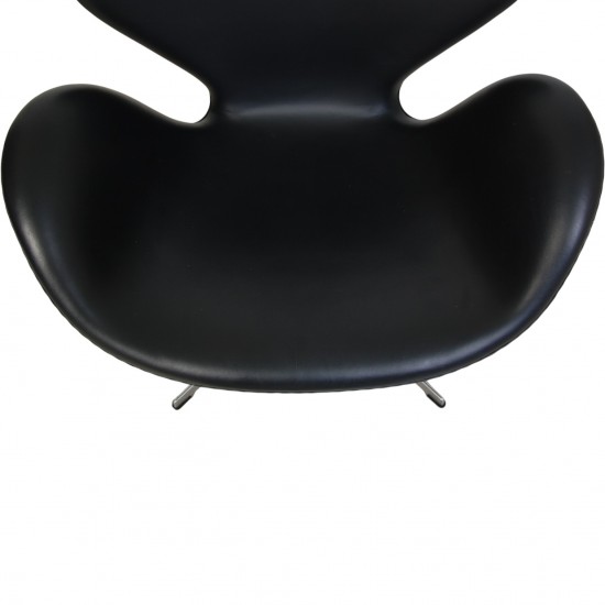 Arne Jacobsen Høj Svane stol i sort Essential læder