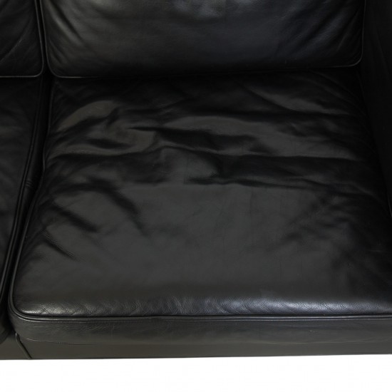 Børge Mogensen 2333 3-personers sofa i sort læder