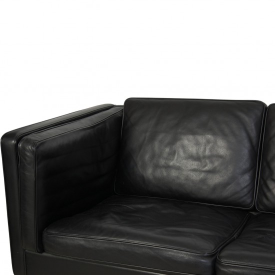Børge Mogensen 2333 3-personers sofa i sort læder