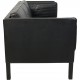 Børge Mogensen 2333 3-personers sofa i sort læder