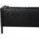 Børge Mogensen 2333 3-personers sofa i sort læder