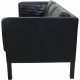 Børge Mogensen 2333 3-personers sofa i sort læder