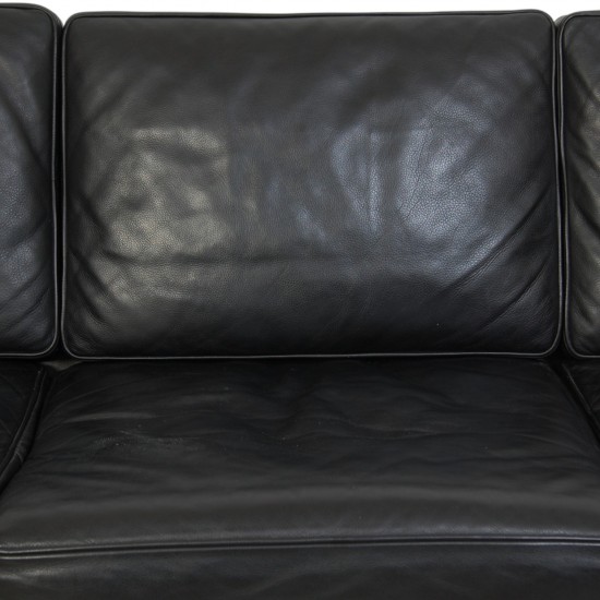 Børge Mogensen 2333 3-personers sofa i sort læder