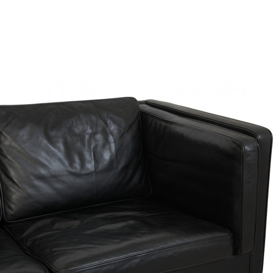 Børge Mogensen 2333 3-personers sofa i sort læder