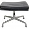 Charles Eames EA223 stool in black leather