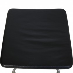 Charles Eames EA223 stool in black leather