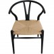 Sæt af 8 sorte Hans Wegner Y-stole CH24