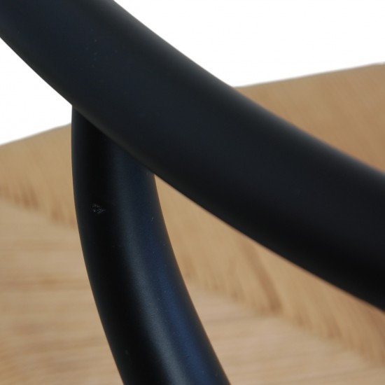 Sæt af 8 sorte Hans Wegner Y-stole CH24