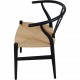 Sæt af 8 sorte Hans Wegner Y-stole CH24
