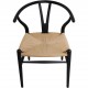 Sæt af 8 sorte Hans Wegner Y-stole CH24
