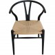 Sæt af 8 sorte Hans Wegner Y-stole CH24