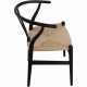 Sæt af 8 sorte Hans Wegner Y-stole CH24