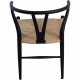 Sæt af 8 sorte Hans Wegner Y-stole CH24
