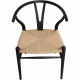 Sæt af 8 sorte Hans Wegner Y-stole CH24
