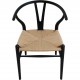 Sæt af 8 sorte Hans Wegner Y-stole CH24