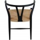 Sæt af 8 sorte Hans Wegner Y-stole CH24