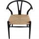 Sæt af 8 sorte Hans Wegner Y-stole CH24