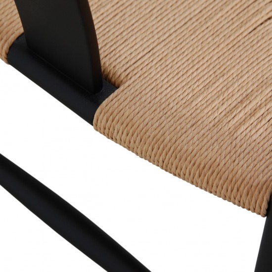 Sæt af 8 sorte Hans Wegner Y-stole CH24