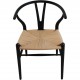 Sæt af 8 sorte Hans Wegner Y-stole CH24