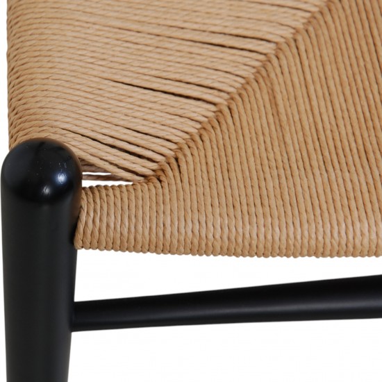 Sæt af 8 sorte Hans Wegner Y-stole CH24