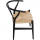 Sæt af 8 sorte Hans Wegner Y-stole CH24