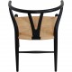 Sæt af 8 sorte Hans Wegner Y-stole CH24