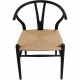 Sæt af 8 sorte Hans Wegner Y-stole CH24