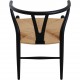 Sæt af 8 sorte Hans Wegner Y-stole CH24