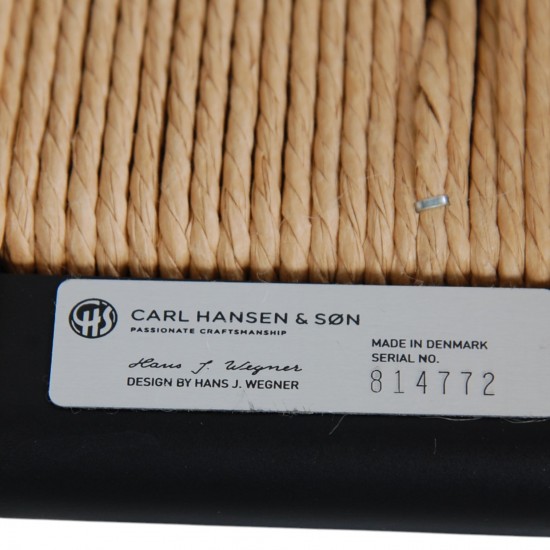 Sæt af 8 sorte Hans Wegner Y-stole CH24