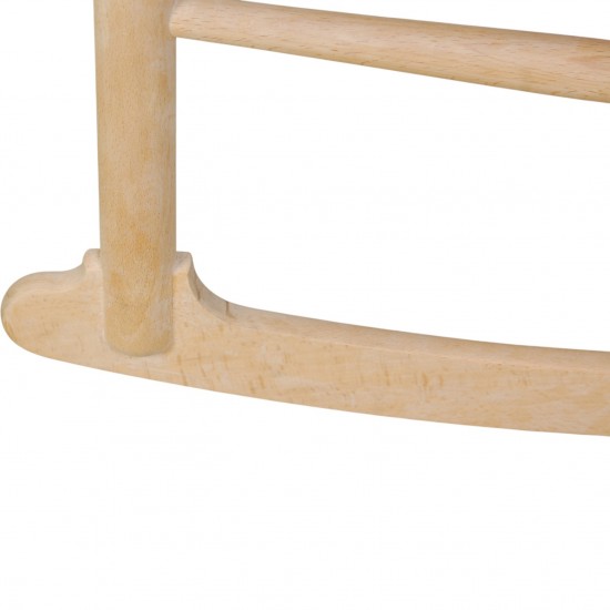 Hans Wegner J16 Gyngestol i bøg, og med sorte læder hynder