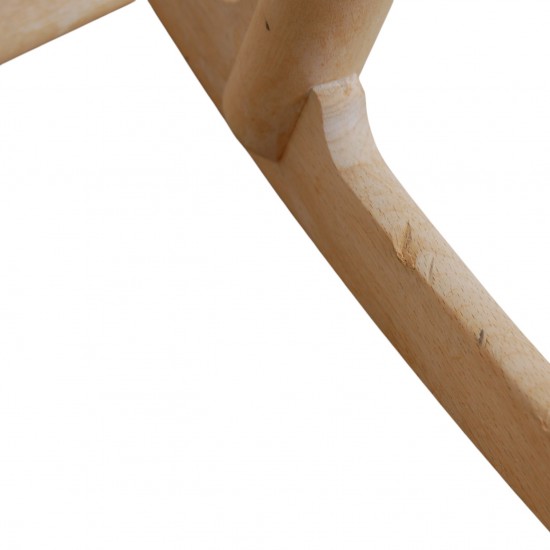 Hans Wegner J16 Gyngestol i bøg, og med sorte læder hynder