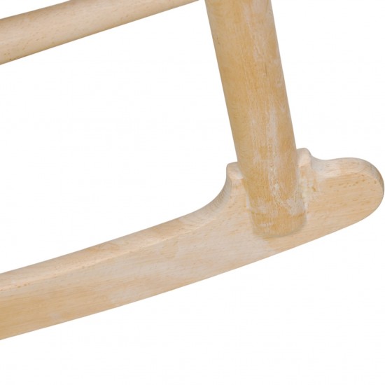 Hans Wegner J16 Gyngestol i bøg, og med sorte læder hynder