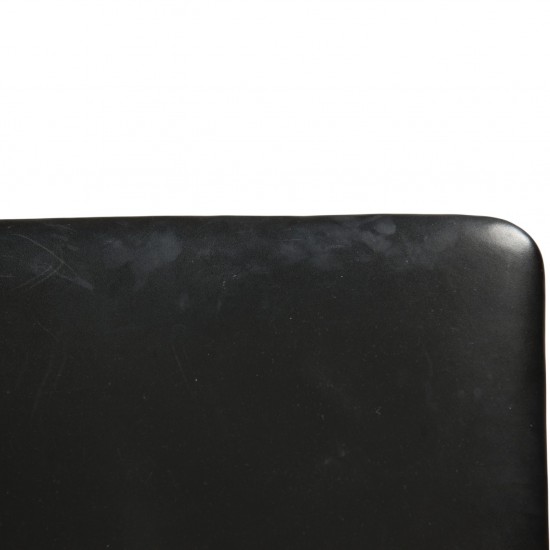 Hans Wegner CH28 Savbukkestol i eg og sort læder