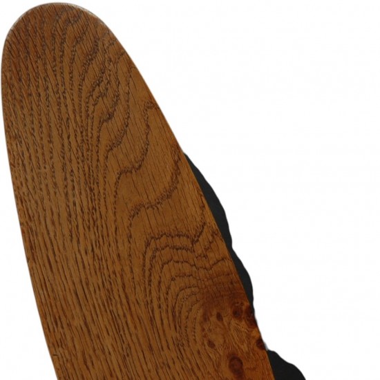 Hans Wegner CH28 Savbukkestol i eg og sort læder