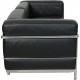 Le Corbusier LC3 2.personers sofa i sort læder