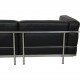 Le Corbusier LC3 2.personers sofa i sort læder