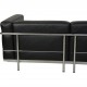 Le Corbusier LC3 2.personers sofa i sort læder