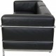 Le Corbusier LC3 2.personers sofa i sort læder