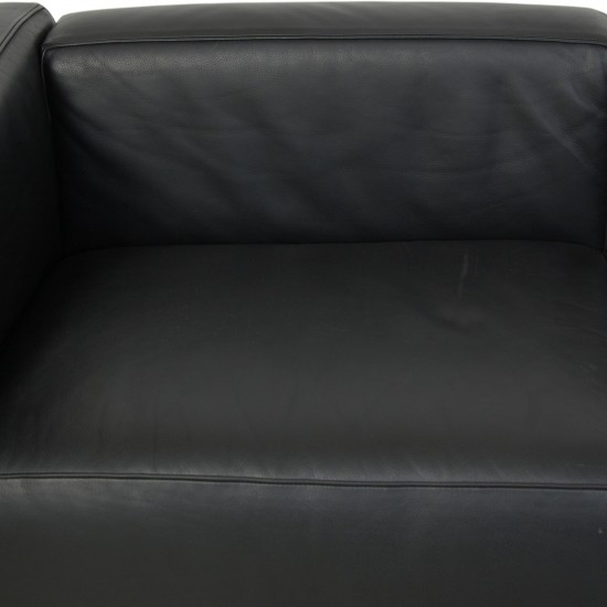 Le Corbusier LC3 2.personers sofa i sort læder