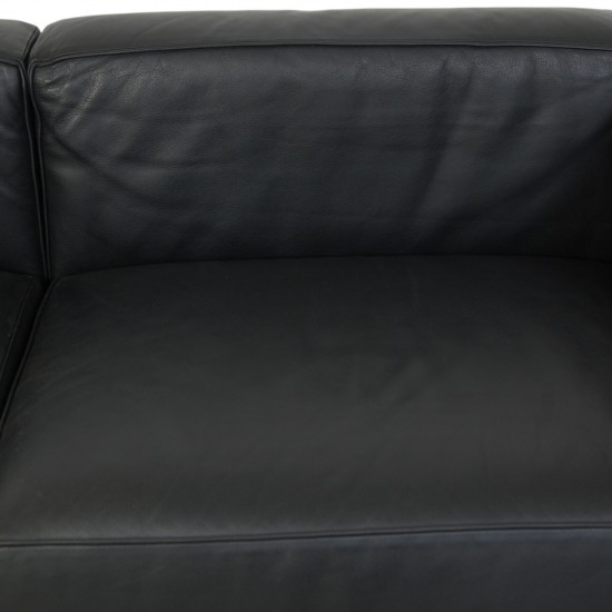 Le Corbusier LC3 2.personers sofa i sort læder