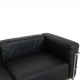 Le Corbusier LC3 2.personers sofa i sort læder