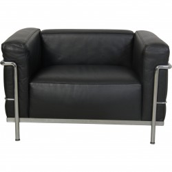 Le Corbusier LC3 lænestol i sort læder